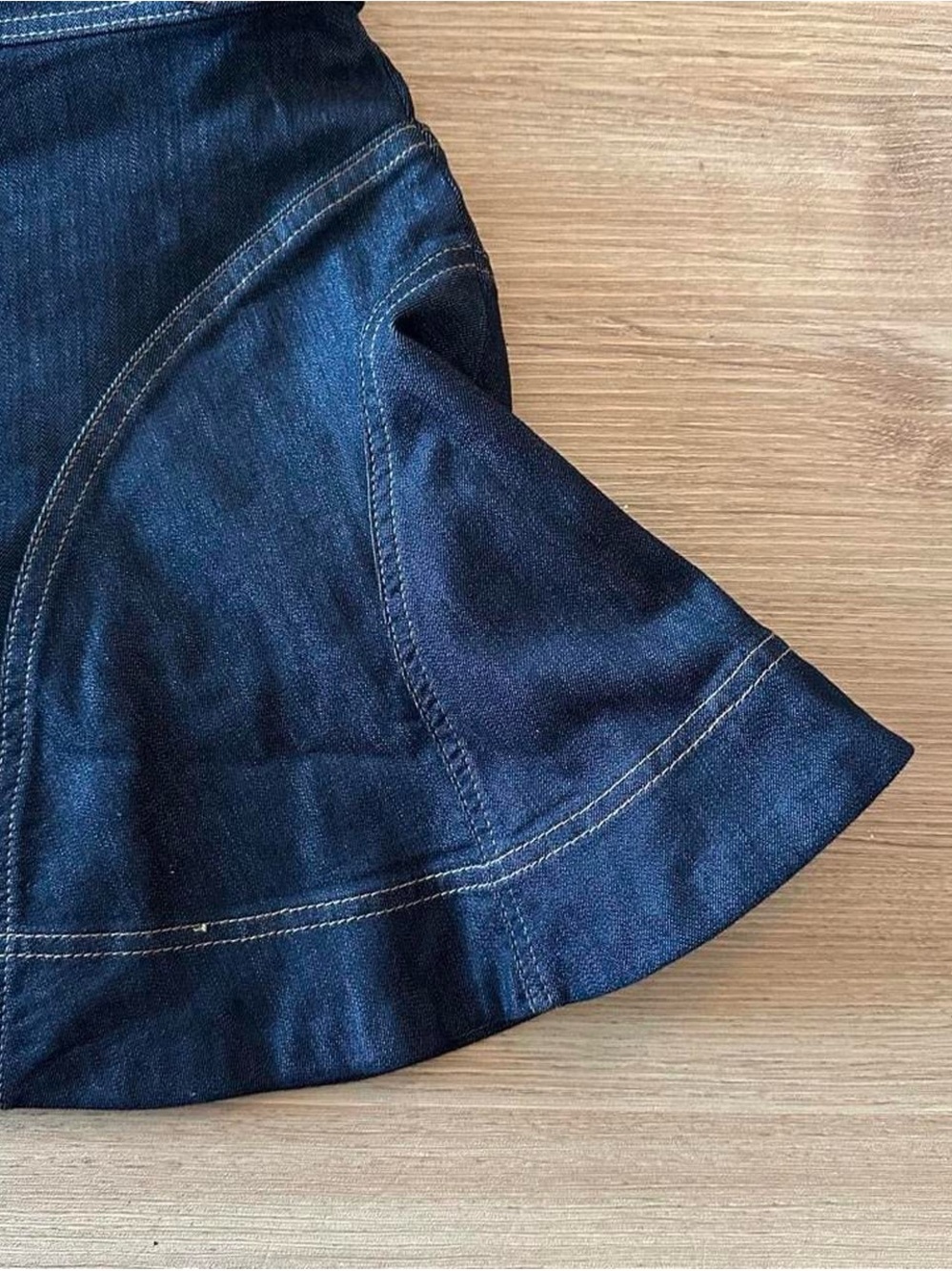 Pilcro Dark Indigo Denim Mini Skirt - Deep Blue - Picture 4 of 5